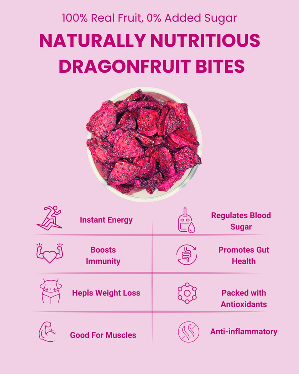 Tropical Delight | Natural Energy Snack for Adults & Kids | Pineapple | Banana | Dragon Fruit | Zero Additives