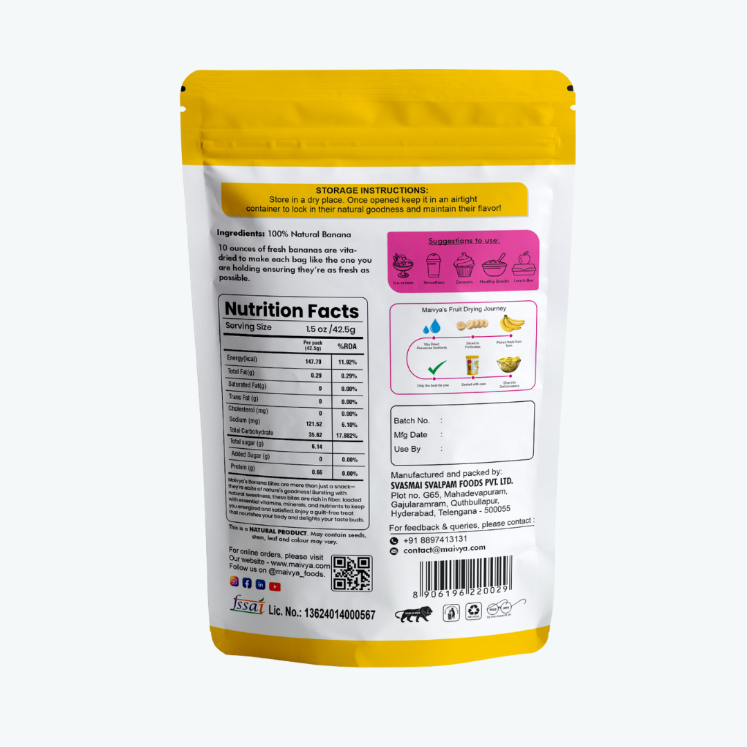 Banana Bites | 100% Natural |Best Snacks for Kids and Adults