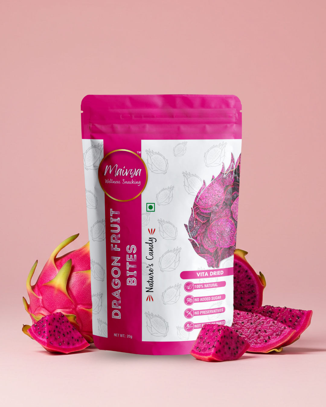 Dragon Fruit Bites | 100% Natural |Best Snacks for Kids and Adults